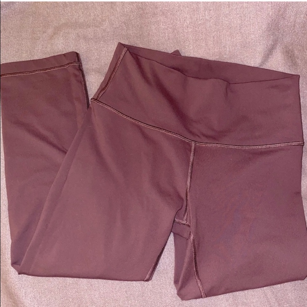 Lululemon Wunder Under crop Mauve leggings